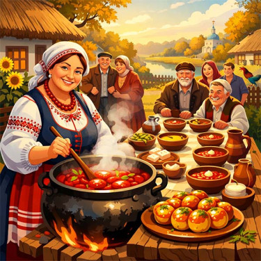 Борщ, що ворогів за стіл посадив (українська казка)