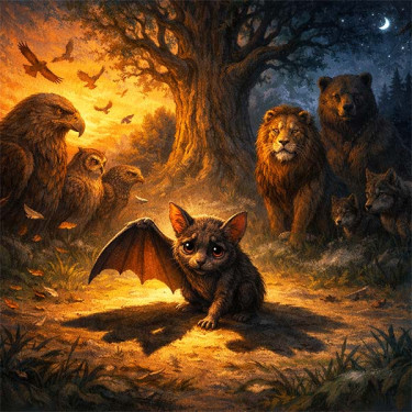 Чому у кажана немає друзів (українська казка)