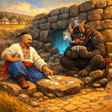 Як чорт козаку річку в карти програв (українська казка) – читати на kazkaua.org Як чорт козаку річку в карти програв (українська казка)