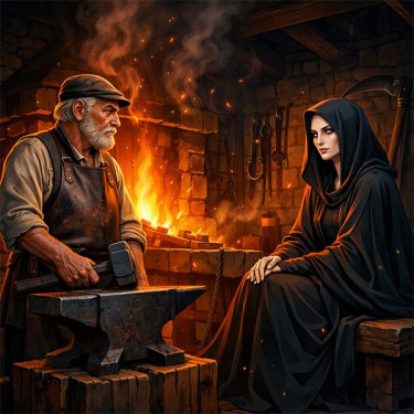 Як коваль Смерть на лаві затримав (українська казка)