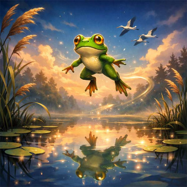 Крилате серце маленької Жабки (українська казка)